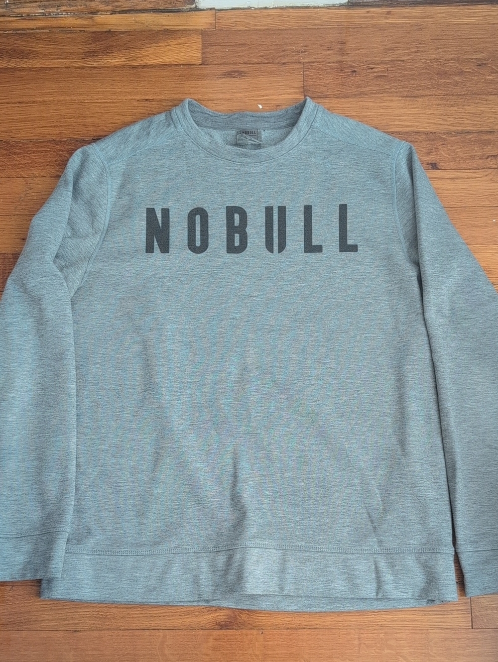 Nobull Crewneck Fleece Sweatshirt Heather Gray Men's Size Large